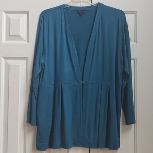 Stylish J Jill teal knit "sweatshirt" top